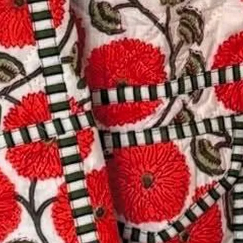 Detalle de la chaqueta Amapolas